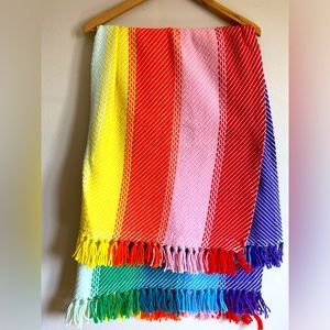 Vintage Rainbow Crochet Blanket